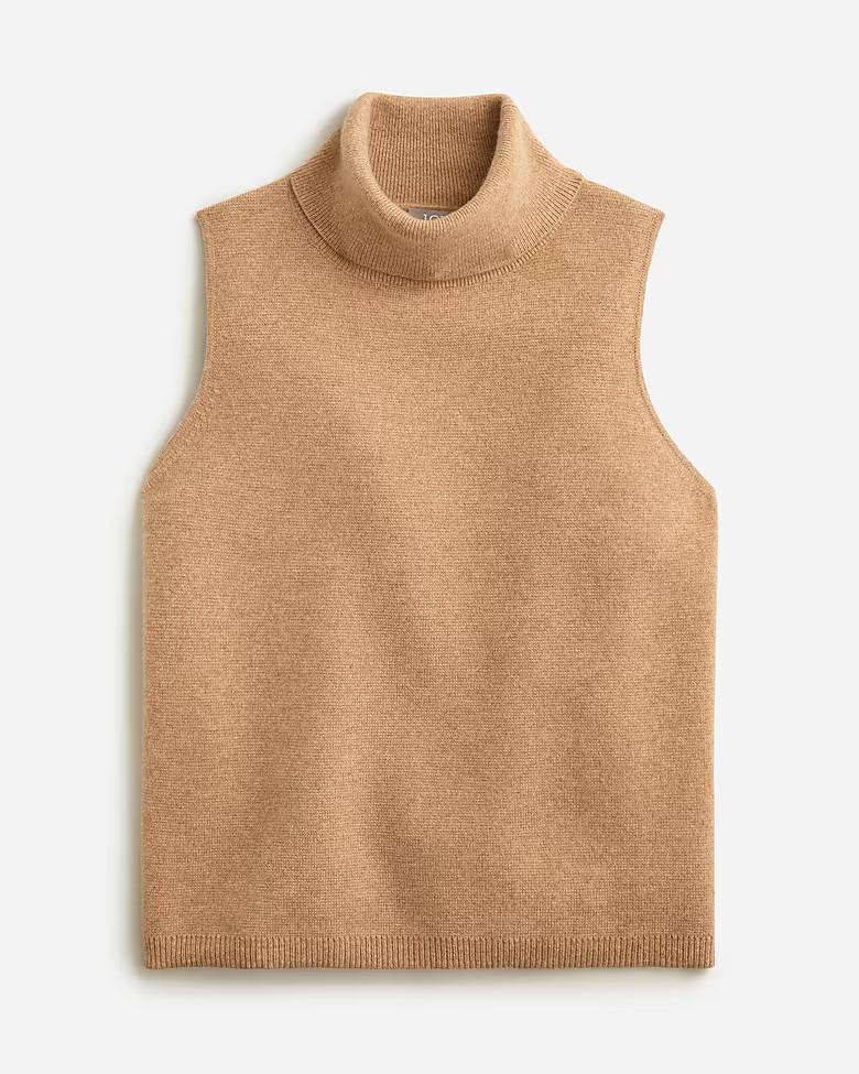 Cashmere mockneck sweater shell | J. Crew US