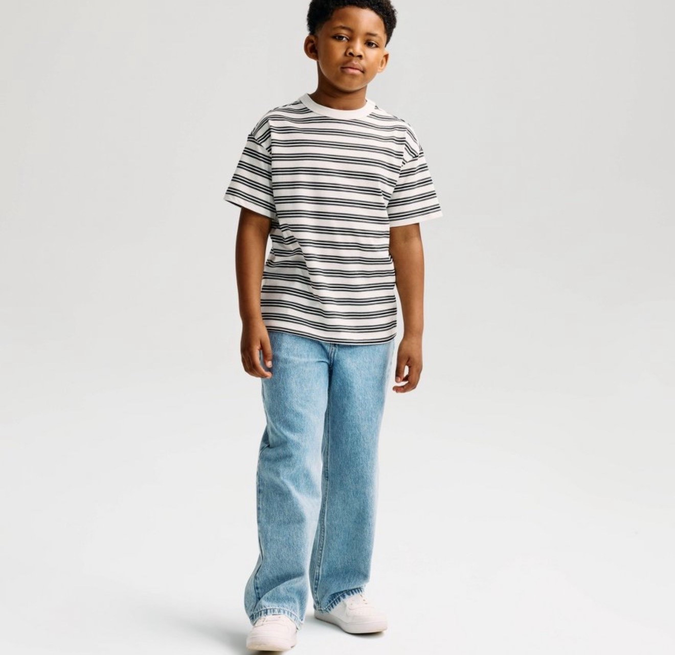 Striped Boys’ T-Shirt 🤍 This classic short-sleeve striped tee is an easy everyday wardrobe essential for boys. The simple black-and-white stripe makes it easy to pair with jeans, shorts, joggers, or khakis for school, weekends, and casual days.

#LTKSaleAlert #LTKBaby #LTKKids