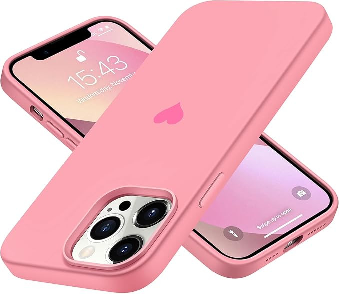 Jmltech Compatible with iPhone 13 Pro Max Case Silicone Cuter Women Girly Heart with Soft Anti-Sc... | Amazon (US)
