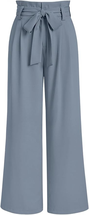 LILLUSORY Wide Leg Dress Pants Women's Paperbag High Waisted Business Casual Trousers with Remova... | Amazon (US)