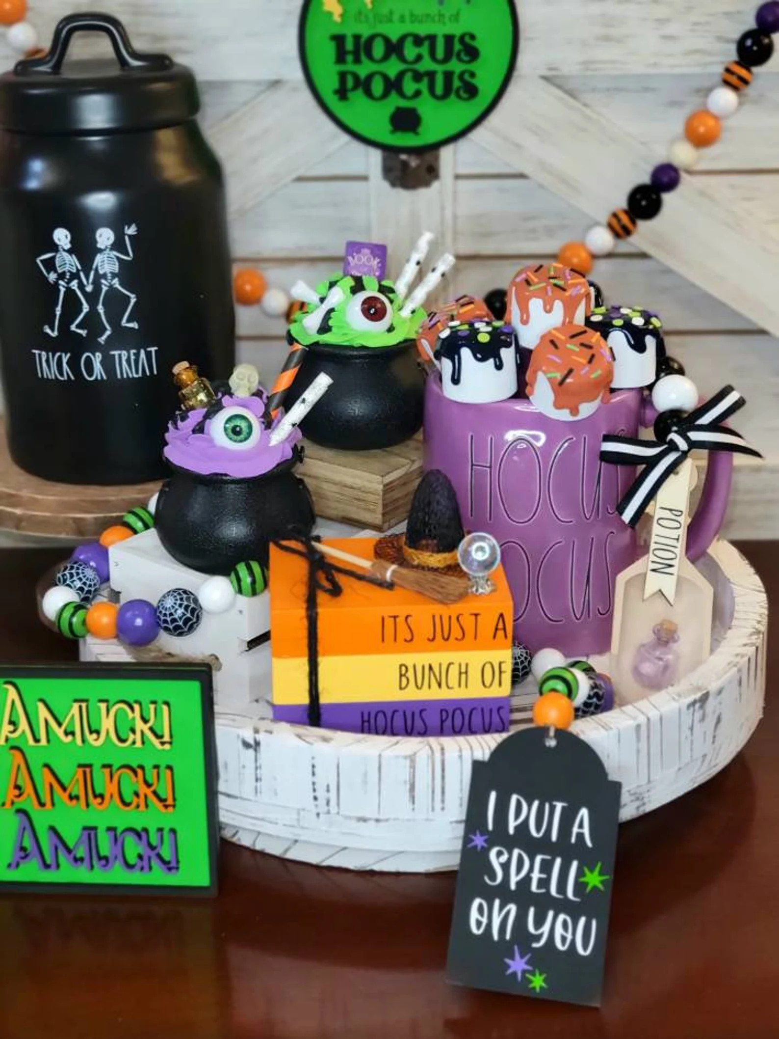 Halloween Tiered Tray Decor, Halloween Decor, Fall Tiered Tray, Halloween Book Stack for Tiered T... | Etsy (US)