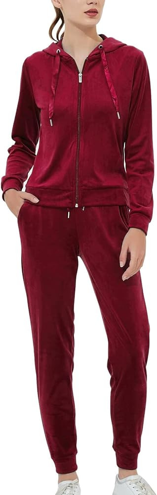 MessBebe Womens Sports Outfits Set 2 Pieces Tracksuits for Women Long Sleeve Workout Sweatsuits H... | Amazon (US)