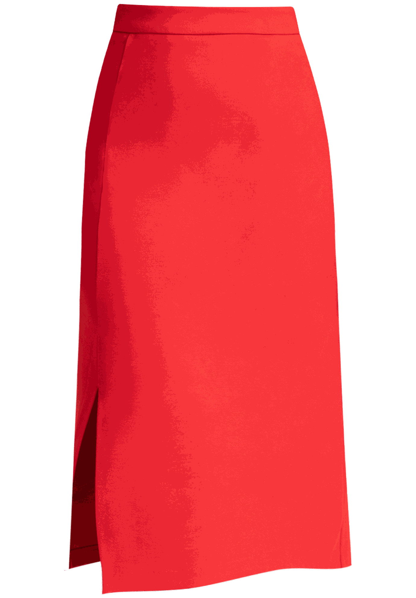 Stretch Midi Skirt With Slit | Eloquii