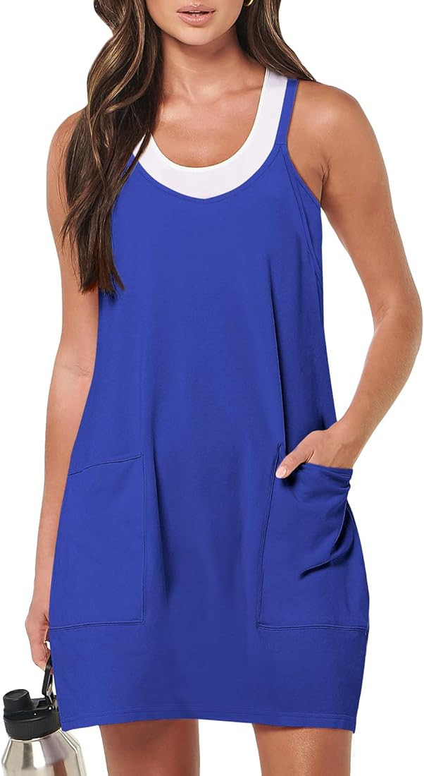 Prinbara Women 2023 Summer Sleeveless Mini Dress Casual Short Sundress Workout Tennis Athletic On... | Amazon (US)