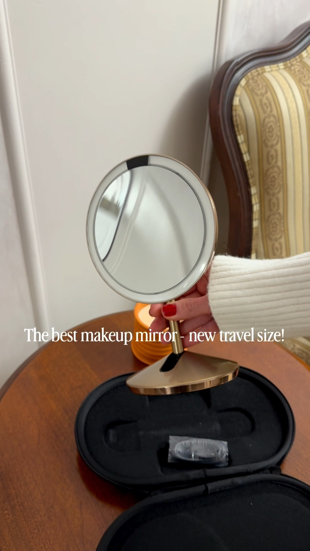 My favorite makeup mirror I got for Christmas in the travel size! Folds up, rechargeable and has its own case 

#LTKBeauty #LTKTravel #LTKOver40