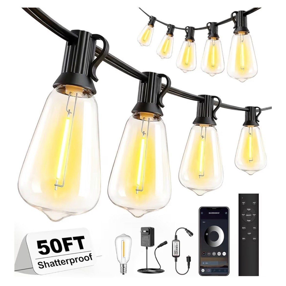 50ft LED Waterproof String Lights are an AMAZING deal today on Amazon! Only $15.99 for a 50ft String Light Set that is weather proof and holds up so well in the elements. Normally $29.99, so this is great deal 💡

#LTKHome #LTKSaleAlert #LTKSeasonal