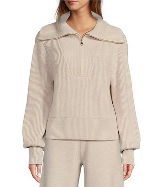 Antonio Melani Active Wool Blend Knit Platter Collar Long Sleeve Quarter Zip Pullover | Dillard's | Dillard's