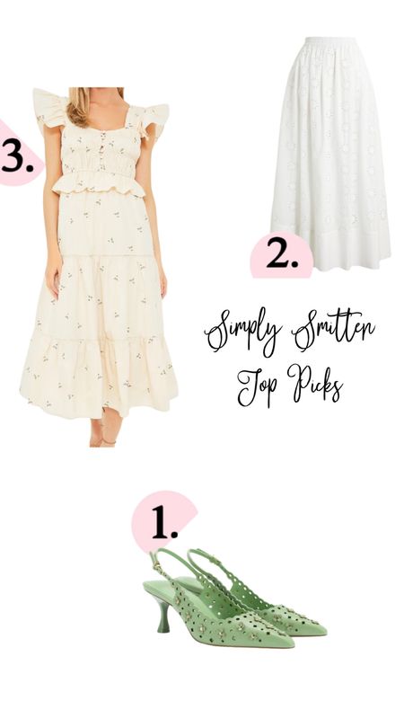 Spring outfits. Eyelet skirt. Spring dress. Wedding guest shoes. 
.
.
.
…


#LTKstyletip #LTKshoecrush #LTKsalealert