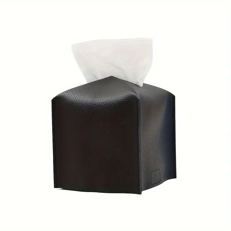 Pu Leather Square Tissue Box Cover Car mounted Cube Tissue - Temu | Temu Affiliate Program