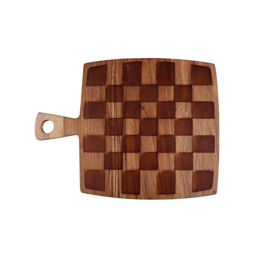 Cutting Board Series, Acacia Wood Cutting Boards for Kitchen, Wooden Serving Charcuterie Board, Chess Print Wood Board, Ideal for Chopping Meat, Fruits, Cheese 14"x10.8" | Amazon (US)
