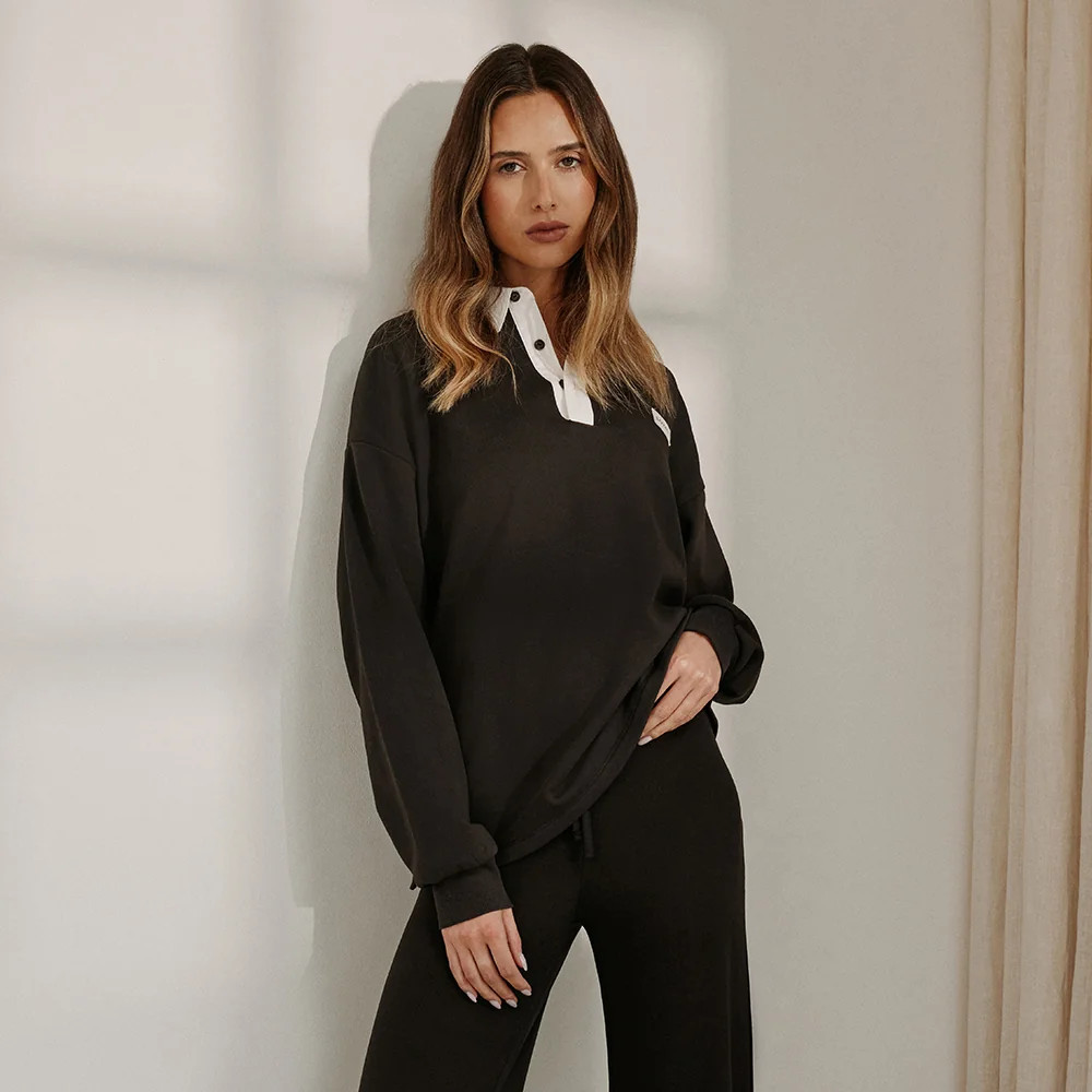 Polo Top | Black Coffee | LOVALL