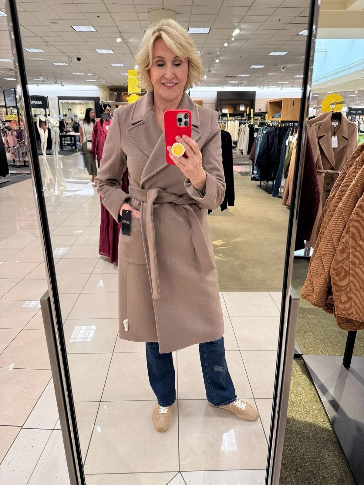 I love a great wrap coat that instantly makes an outfit feel pulled together. 🤎 I love this wool-blend style from Nordstrom paired with simple jeans and retro sneakers—it’s polished without feeling too dressed up.

This is exactly the kind of easy fall outfit I reach for when I want to look chic but still feel comfortable. Add a cozy sweater underneath and you’re ready for just about anything! 🍂

#LTKSeasonal #LTKOver40 #LTKootd
