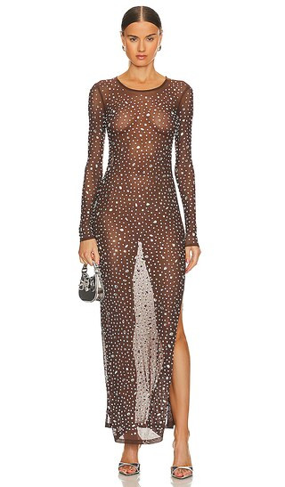 Maret Maxi Dress in Espresso | Revolve Clothing (Global)