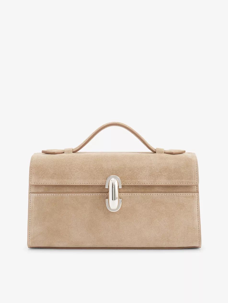 Symmetry Pochette suede top-handle bag | Selfridges
