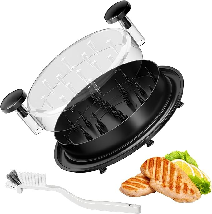 Chicken Shredder Tool Twist with Brush Visible Lid 8 Strong Suction Cups BPA Free Ergonomic Handl... | Amazon (US)