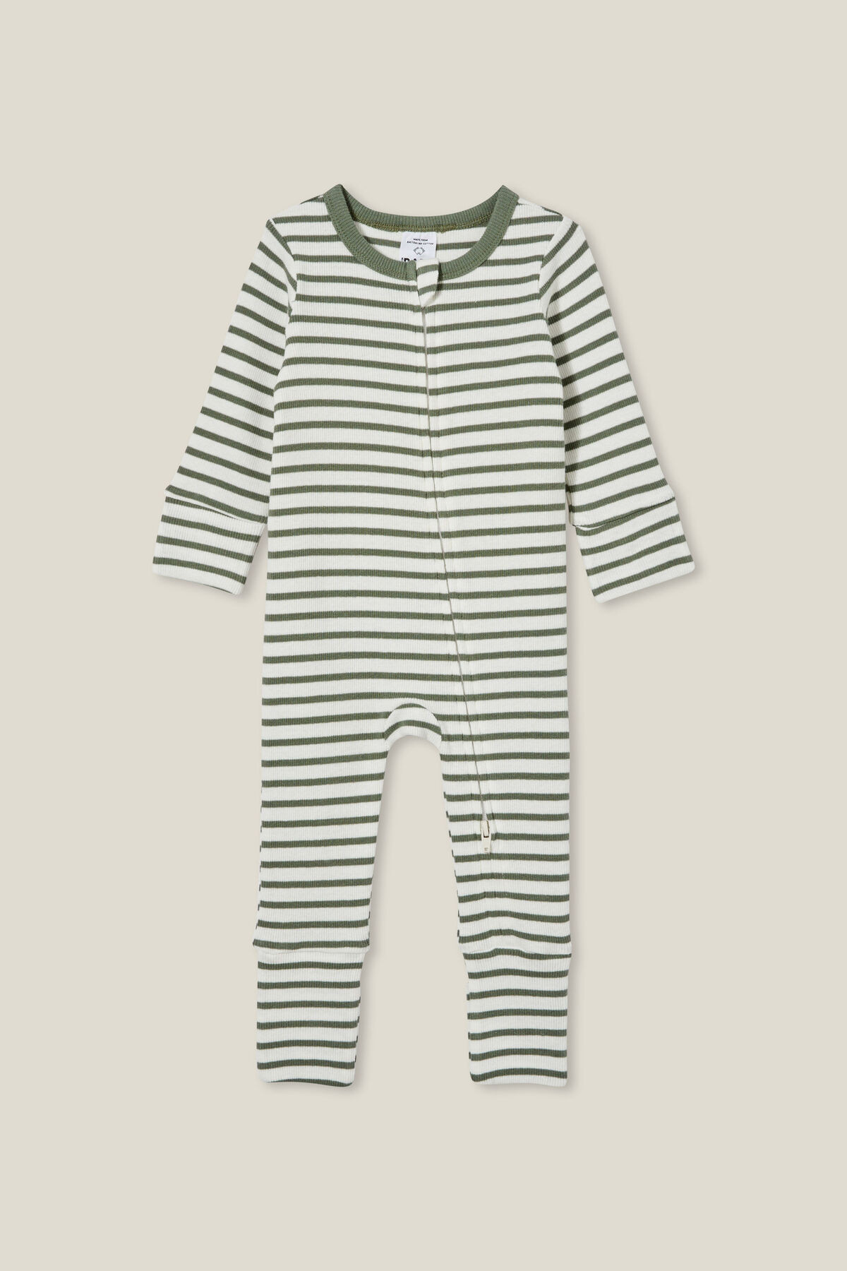 The Billie Long Sleeve Rib Romper | Cotton On (US)