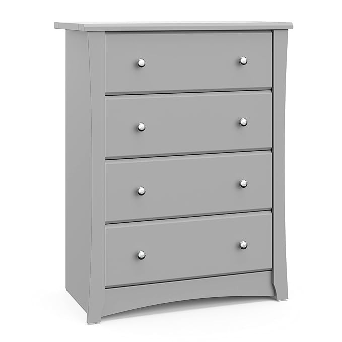 Storkcraft Crescent 4 Drawer Chest (Pebble Gray) – GREENGUARD Gold Certified, Easy-to-Match Che... | Amazon (US)