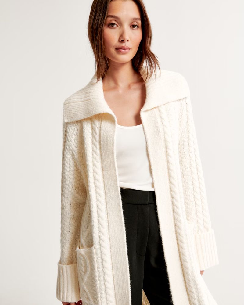 Women's Cable Duster Cardigan | Women's New Arrivals | Abercrombie.com | Abercrombie & Fitch (US)