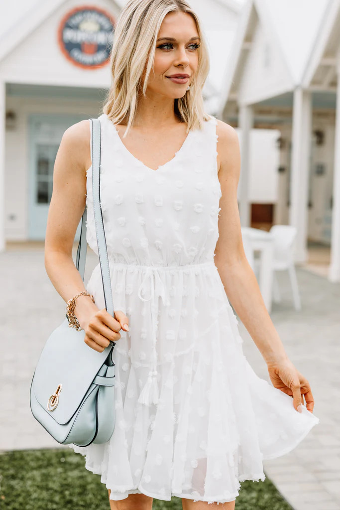 Darling Love Off White Swiss Dot Dress | The Mint Julep Boutique