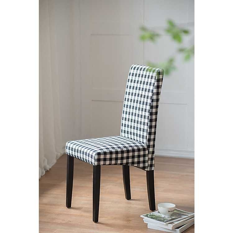 New! Black and White Buffalo Plaid Dining Chair | Kirkland's Home
