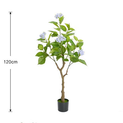 Artificial Hydrangea Flowers Tree, 4ft Tall Potted Decorative Hydrangea Tree, Realistic Modern Artificial Tree For Living Room Home Office | Target