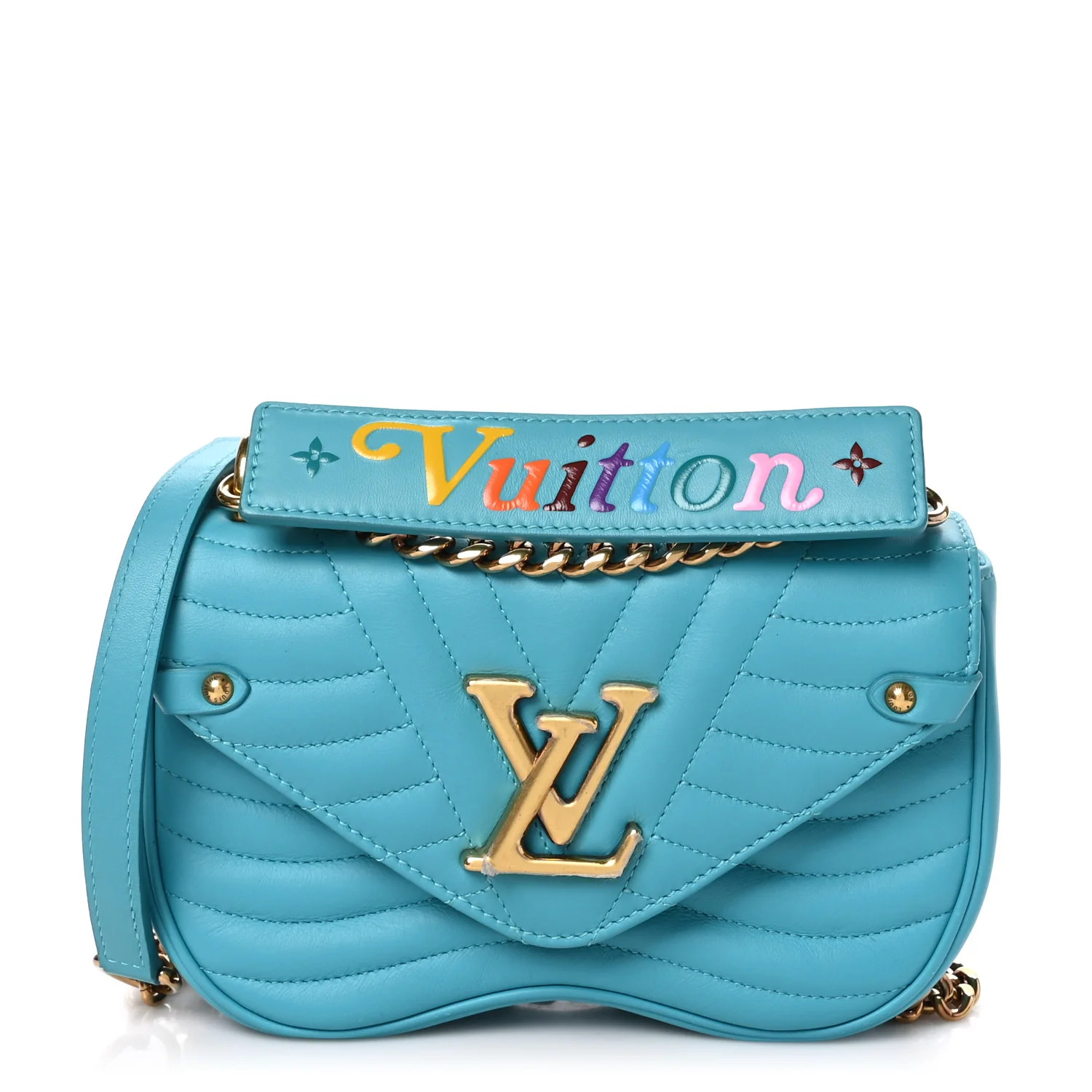 Calfskin New Wave Chain PM Malibu Green | FASHIONPHILE (US)