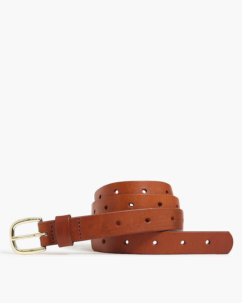 Leather perforated belt | J.Crew Factory