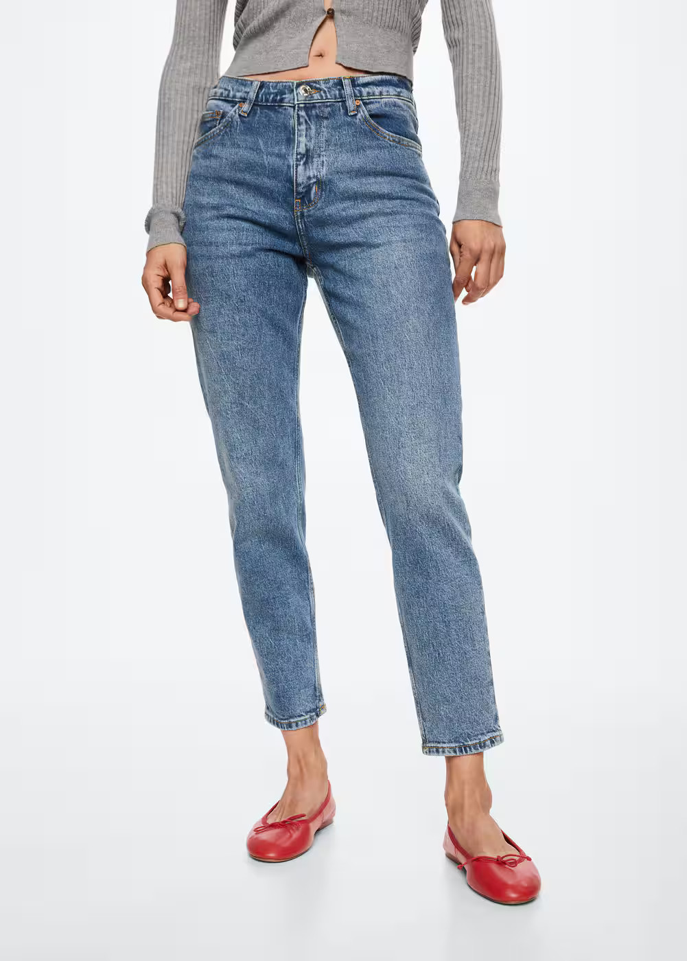 Mom comfort high rise jeans -  Women | Mango United Kingdom | MANGO (UK)