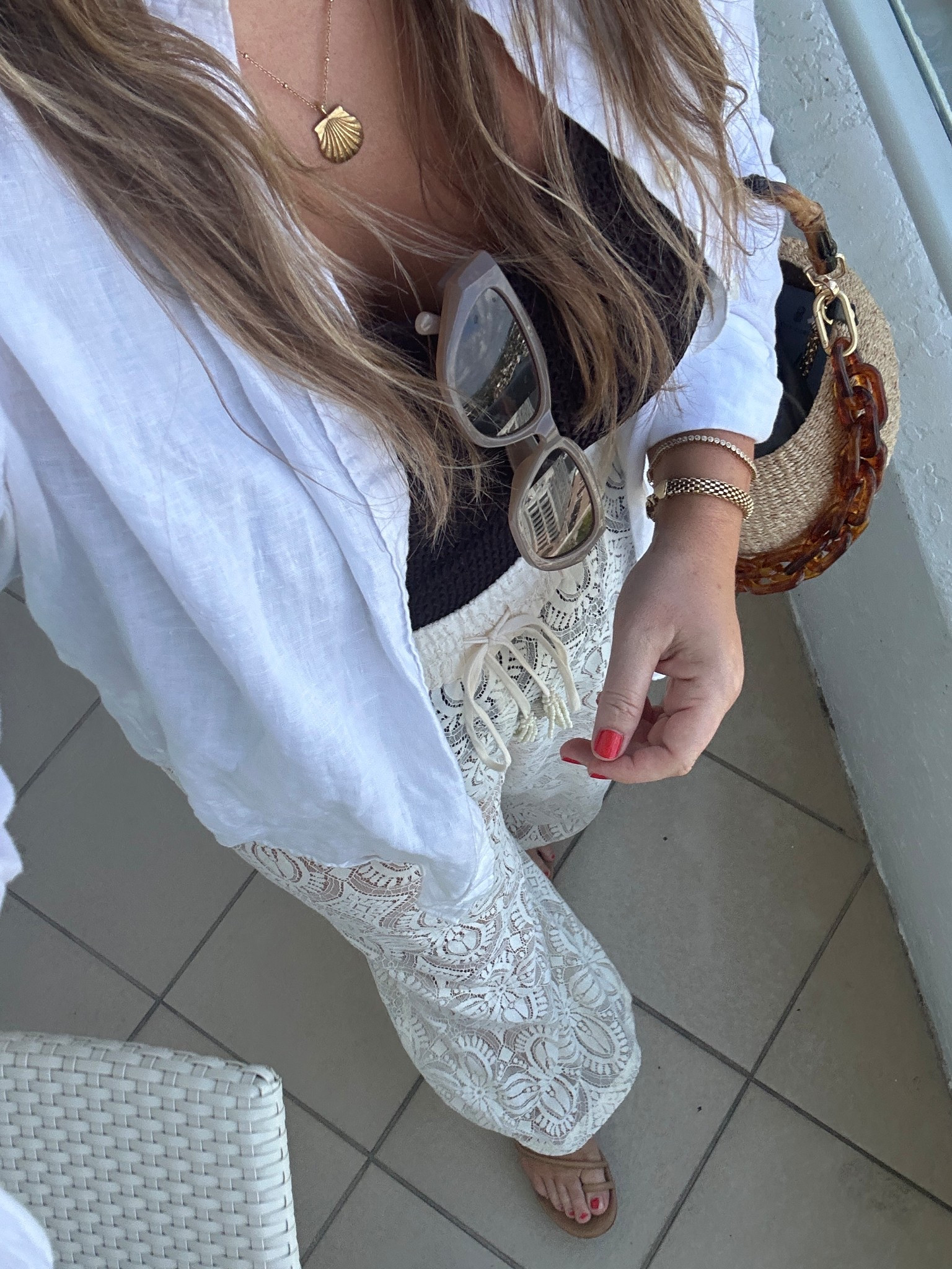 White linen shirt : i wear the large for a roomy fit

Pants - true to size

Swimsuit tts but runs roomy so if in between size down ( also see it on my ig feed upclose!) 

Farm rio
Clare v
Raffia
Summer outfit
Vacation outfit
Spring outfit


#LTKSwim #LTKSeasonal #LTKPetite