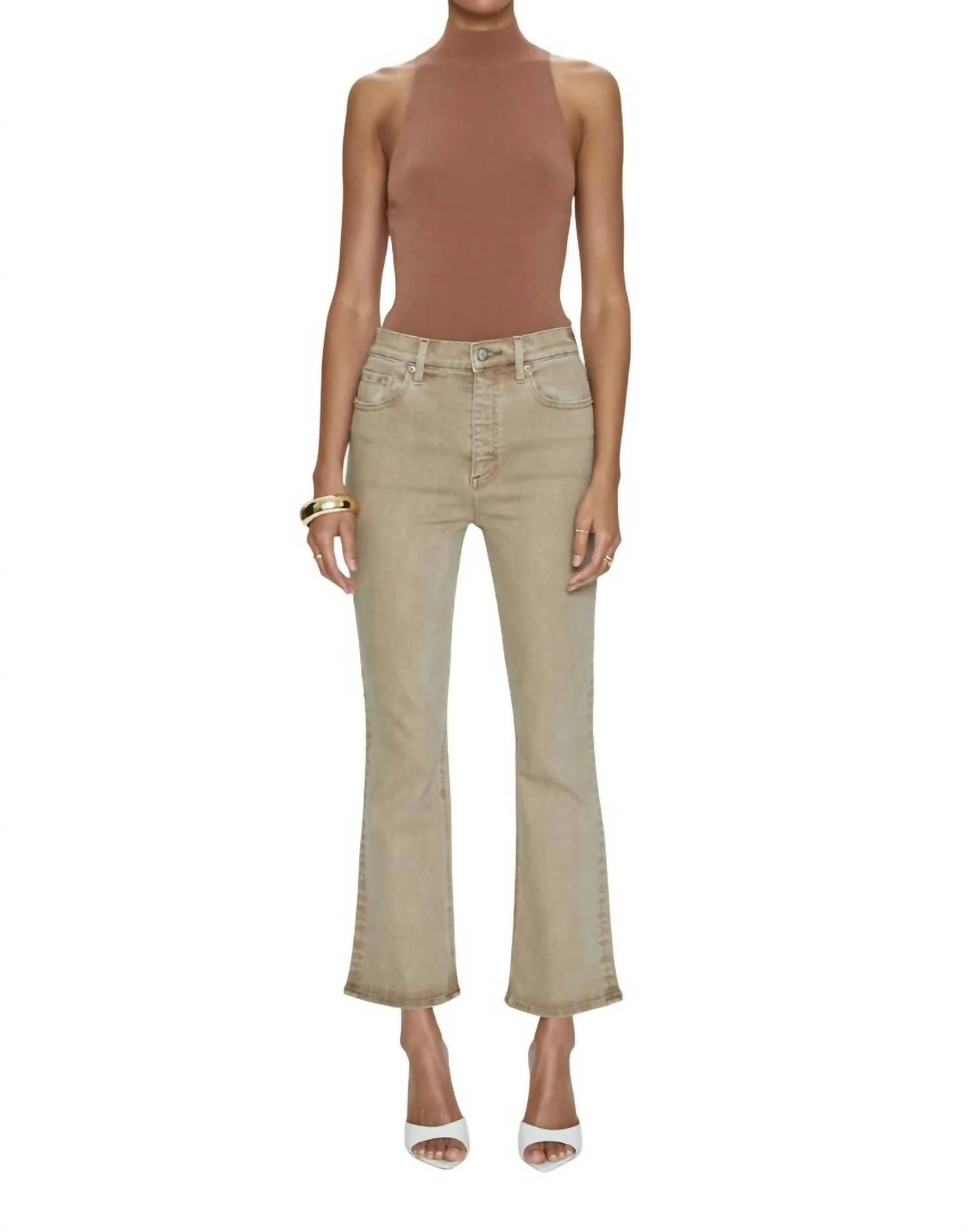 Lennon High Rise Boot Jean In Mink | Shop Simon