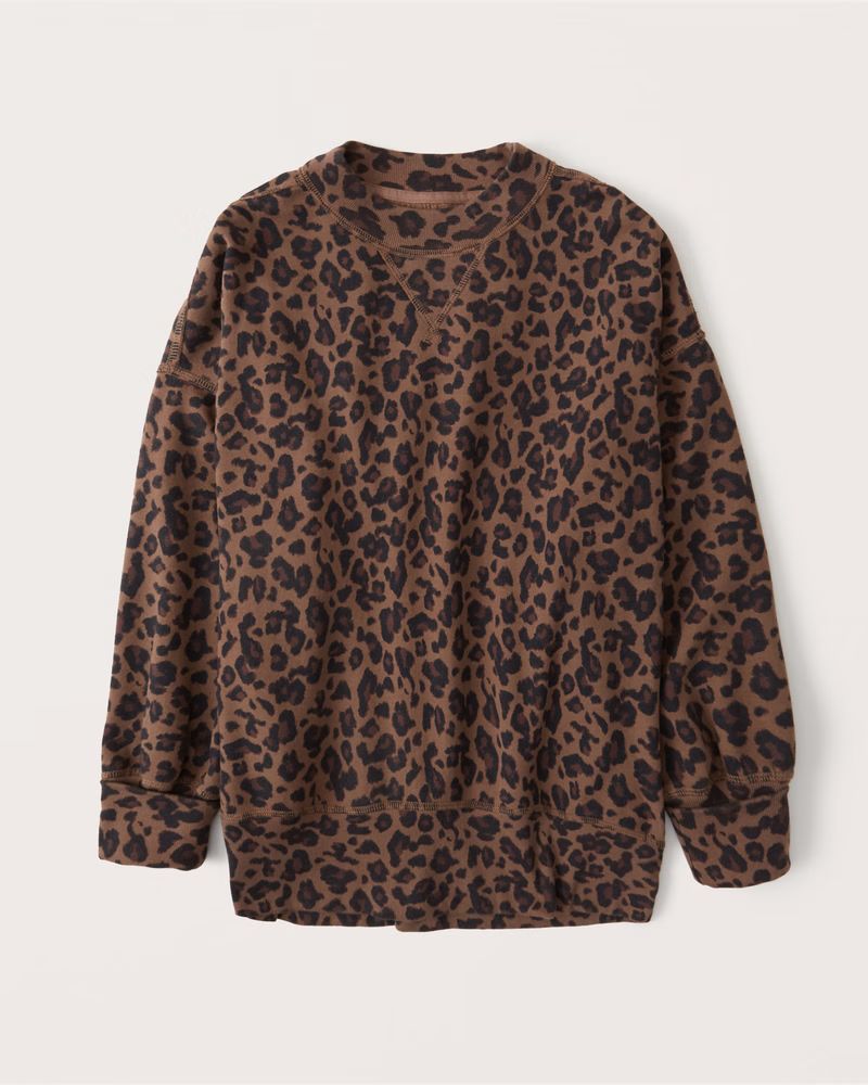 Women's Tunic Crewneck Sweatshirt | Women's Tops | Abercrombie.com | Abercrombie & Fitch (US)