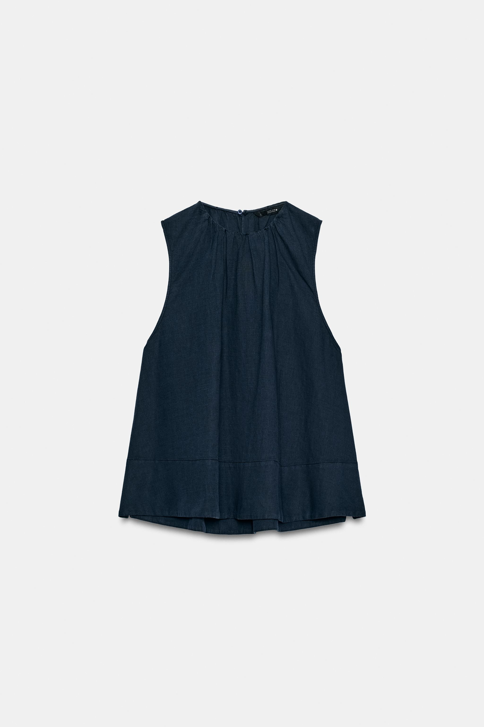ZW COLLECTION LINEN TOP | Zara US