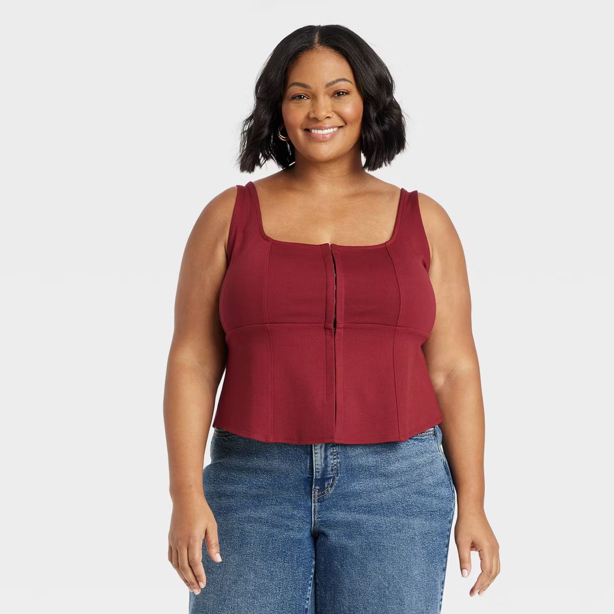 Women's Knit Corset Tank Top - Ava & Viv™ | Target