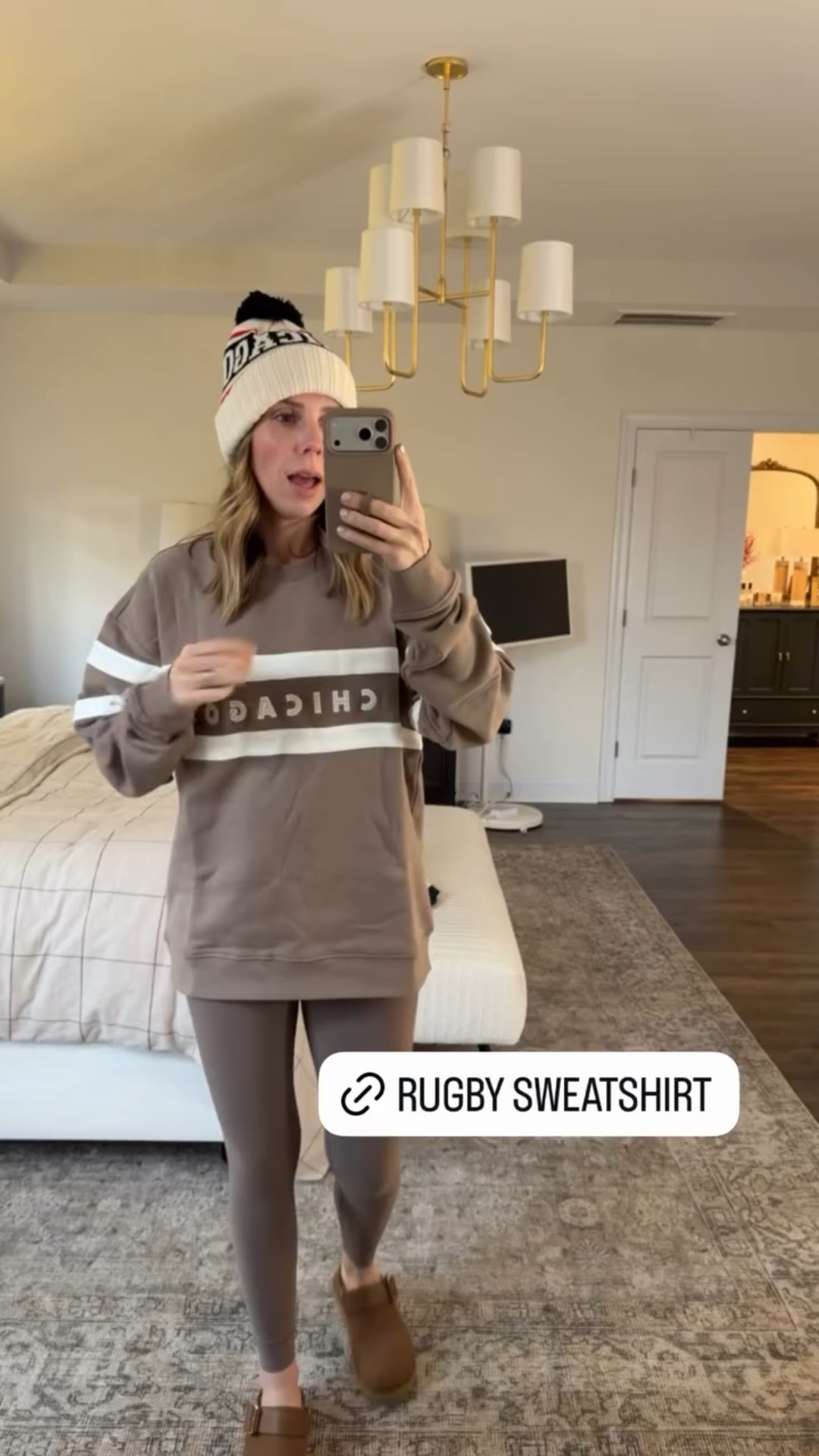 Cute rugby sweatshirt - sized up to M! 