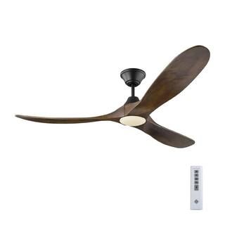 Monte Carlo Maverick LED 60 in. Integrated LED Indoor/Outdoor Matte Black Ceiling Fan with Dark W... | The Home Depot