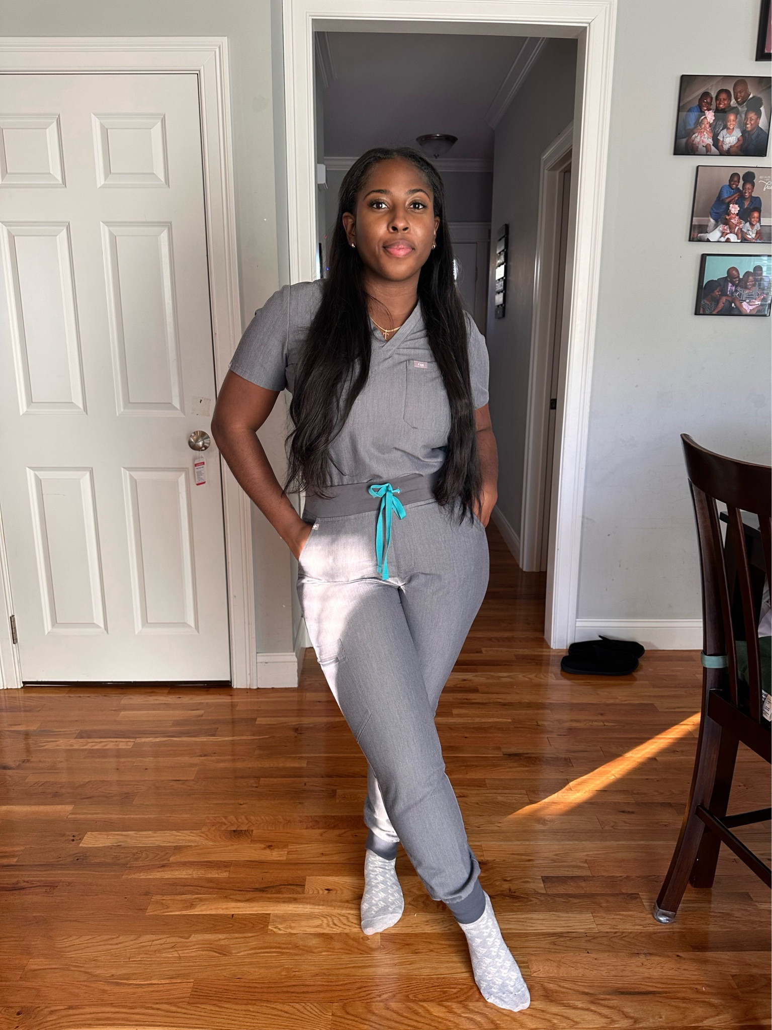 Gray scrubs 
#work #scrubs #figs 

#LTKworkwear #LTKSeasonal #LTKstyletip