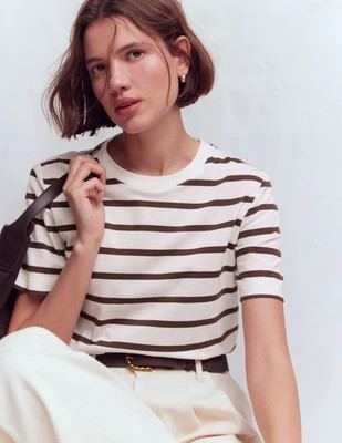 Boden Women's Relaxed Cotton T-shirt in White | Size XS | Boden (US)
