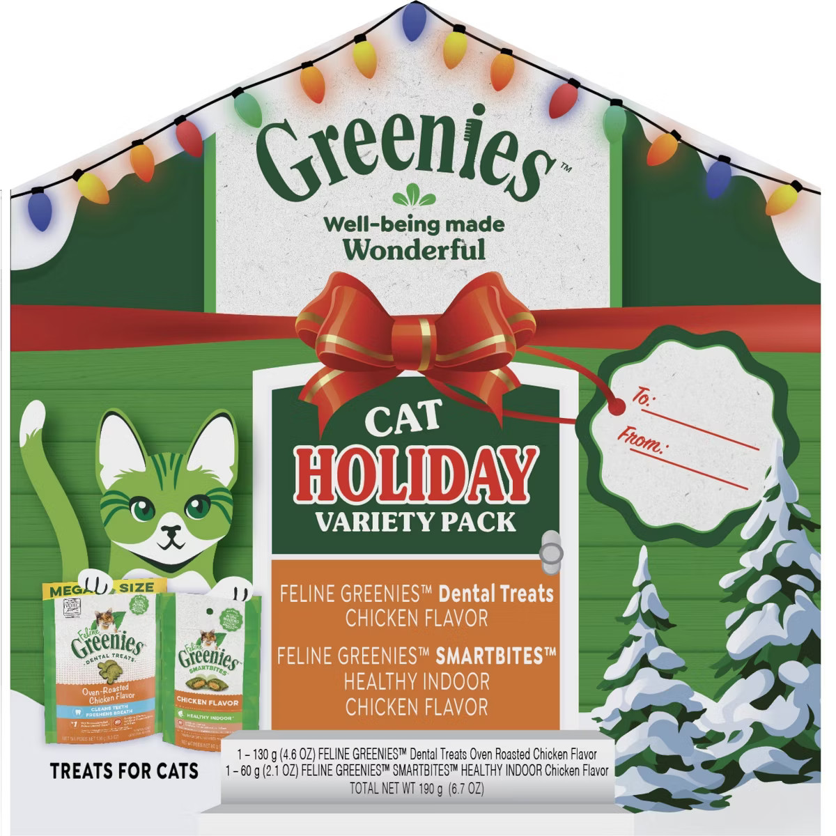 Greenies Holiday Gift Set with Seafood and Chicken Flavor Cat Treats - 6.7oz/2pk | Target