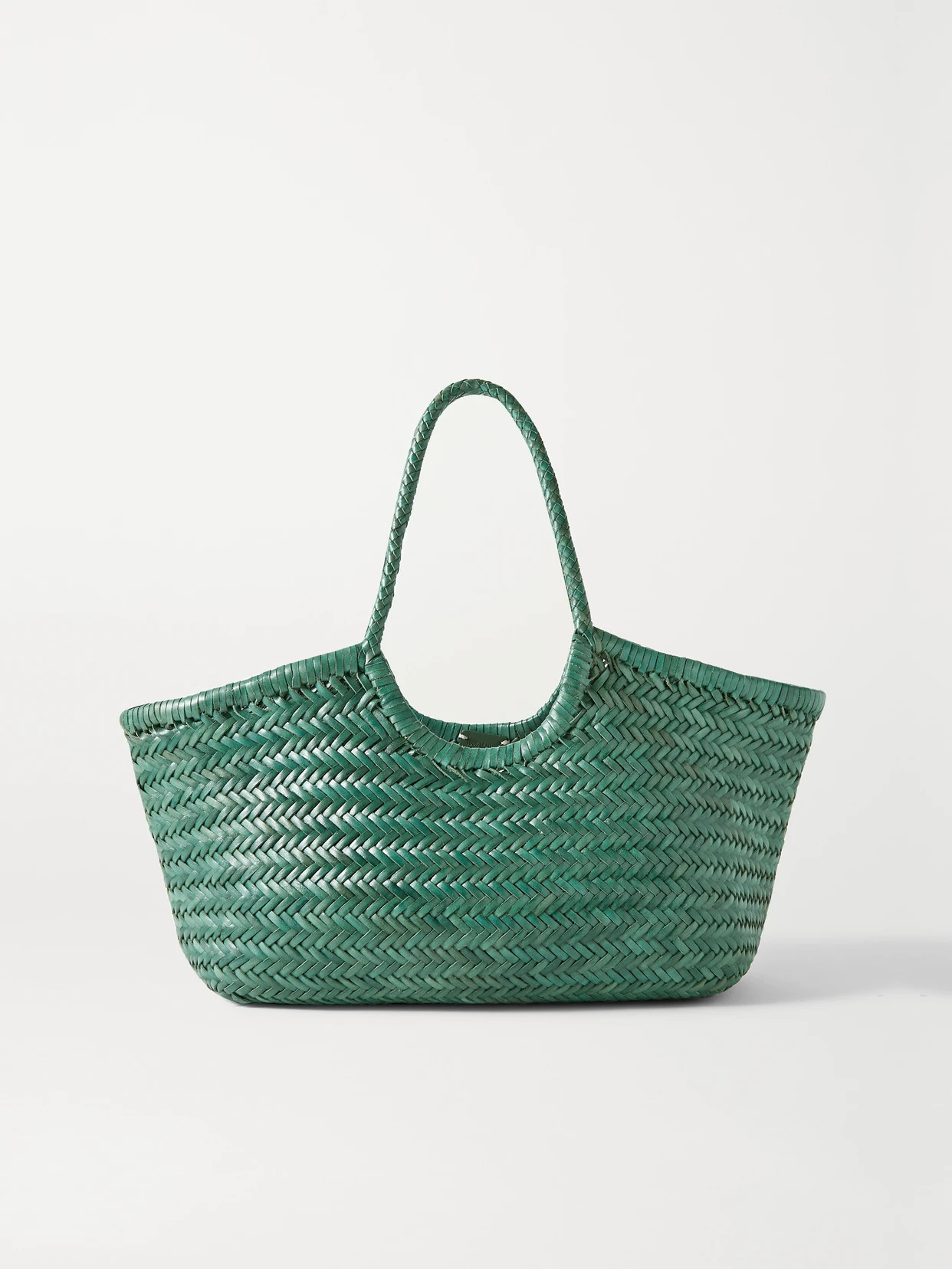 Dragon Diffusion - Nantucket Large Woven Leather Tote - Green | NET-A-PORTER (US)