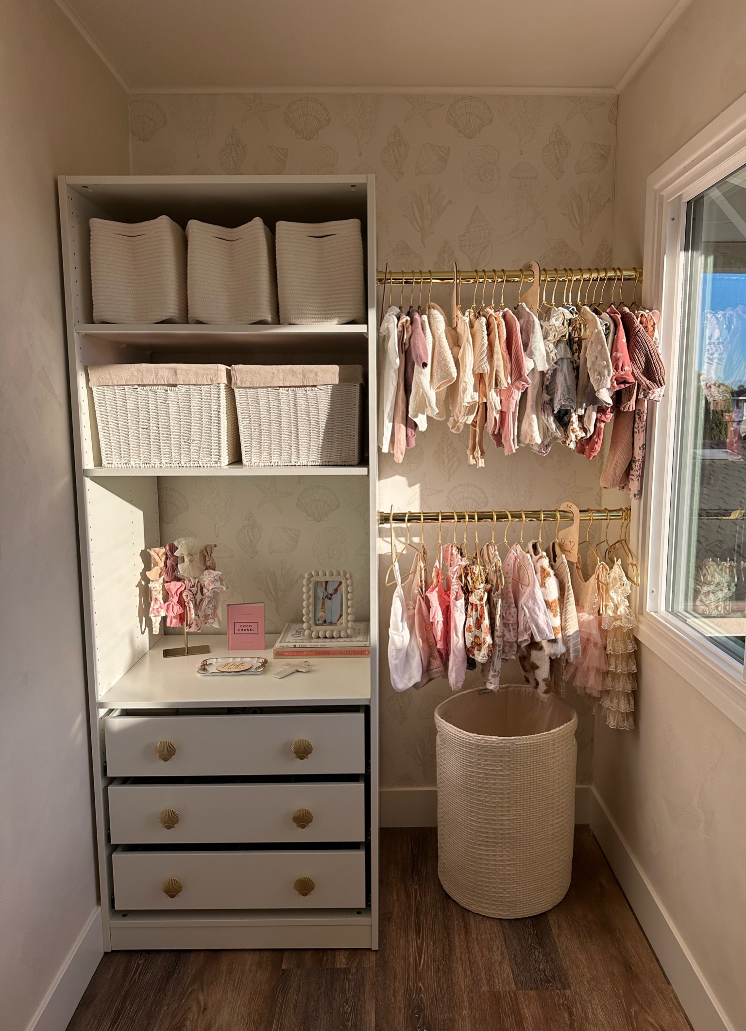 Baby girls nursery closet 👼🏼💕

#LTKhome #LTKbaby #LTKfindsunder100