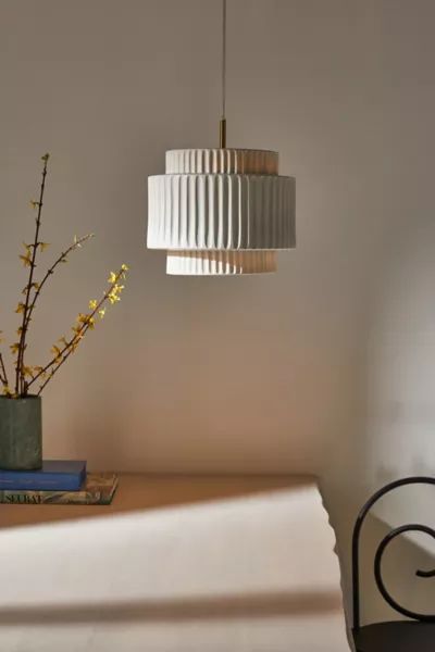 Tristan Ceramic Pendant Light in Ivory at Urban Outfitters | Urban Outfitters (US and RoW)