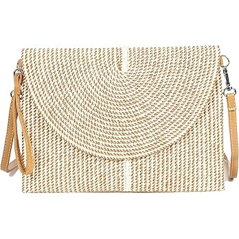 LA CARRIE Beach Bags Straw Purse for Women Shoulder Woven Clutch Envelope Crossbody Bag Handbags ... | Amazon (US)