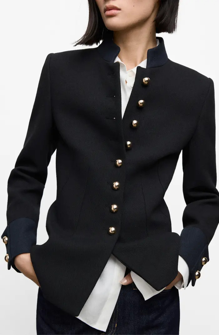 Fitted Cotton Blend Jacket | Nordstrom