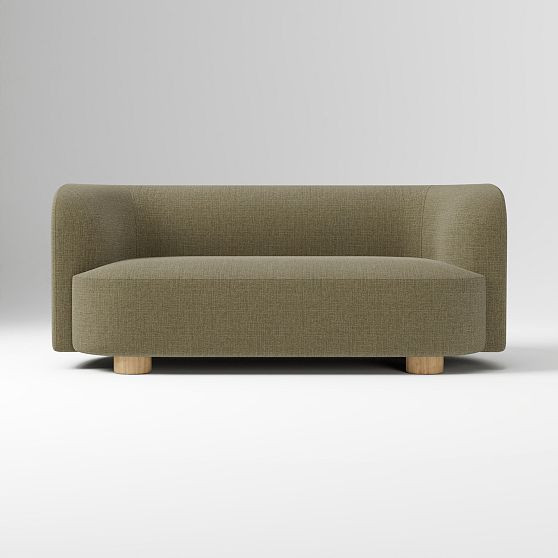 Laurent 76in Sofa, Performance Chenille Crossweave Elm, Blonde | West Elm (US)