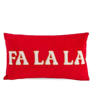 Shiraleah "Fa La La" Decorative Christmas Pillow | Target
