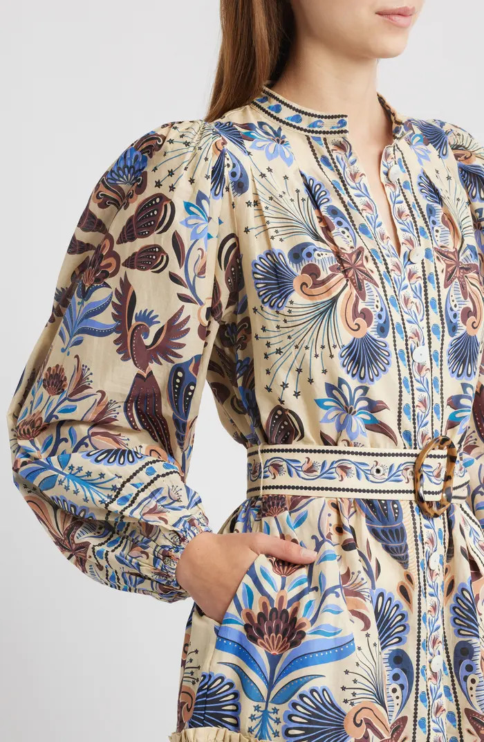 Nature Land Long Sleeve Belted Minidress | Nordstrom