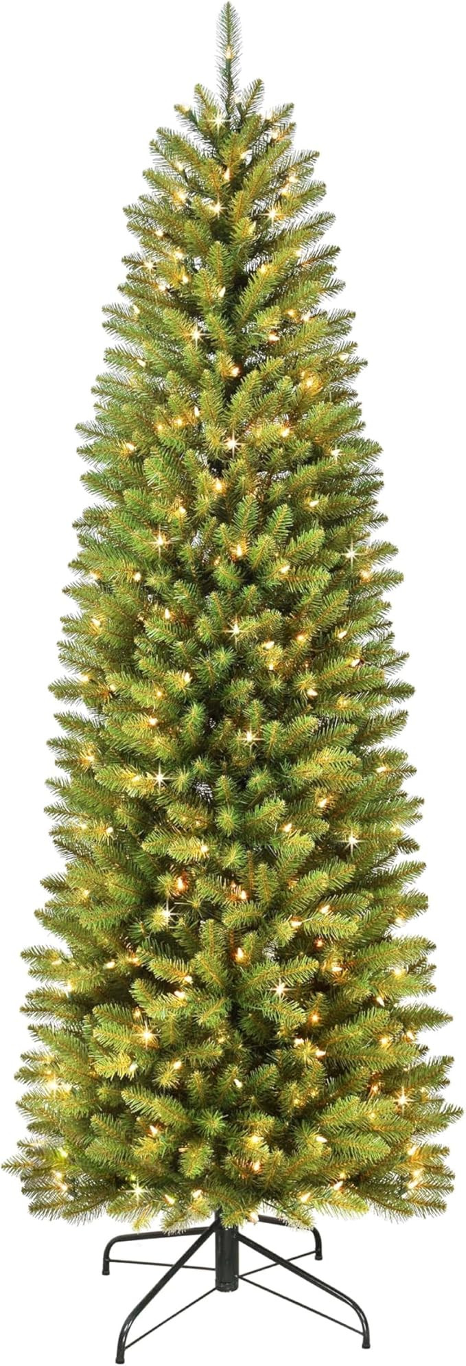 Puleo International 7.5 Foot Pre-Lit Fraser Fir Pencil Artificial Christmas Tree with 350 UL List... | Amazon (US)