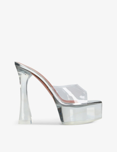 Amina Muaddi
            
                
        	Dalida platform PVC heeled sandals
         
... | Selfridges
