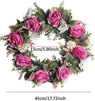 JYS Apparel Valentine's Day Wreath Front Door Decorations,Artificial Simulation Wreath Home Decor... | Amazon (US)