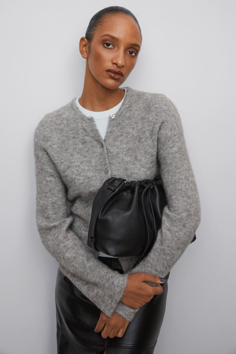 Knitted Cardigan - Grey Melange - Ladies | H&M GB | H&M (UK, MY, IN, SG, PH, TW, HK)